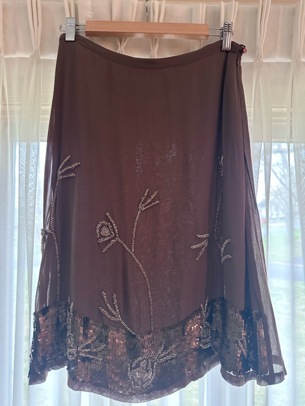 Papillon Los Angeles Brown Midi Skirt - Picture 2 of 5